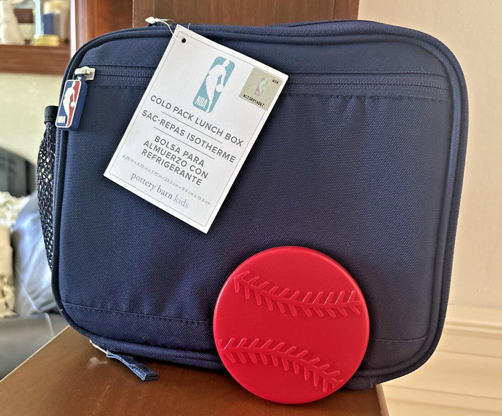 School Pottery Barn NBA BASKETBALL LUNCH BOX Cold Pack Sports Bag HOLIDAY team .