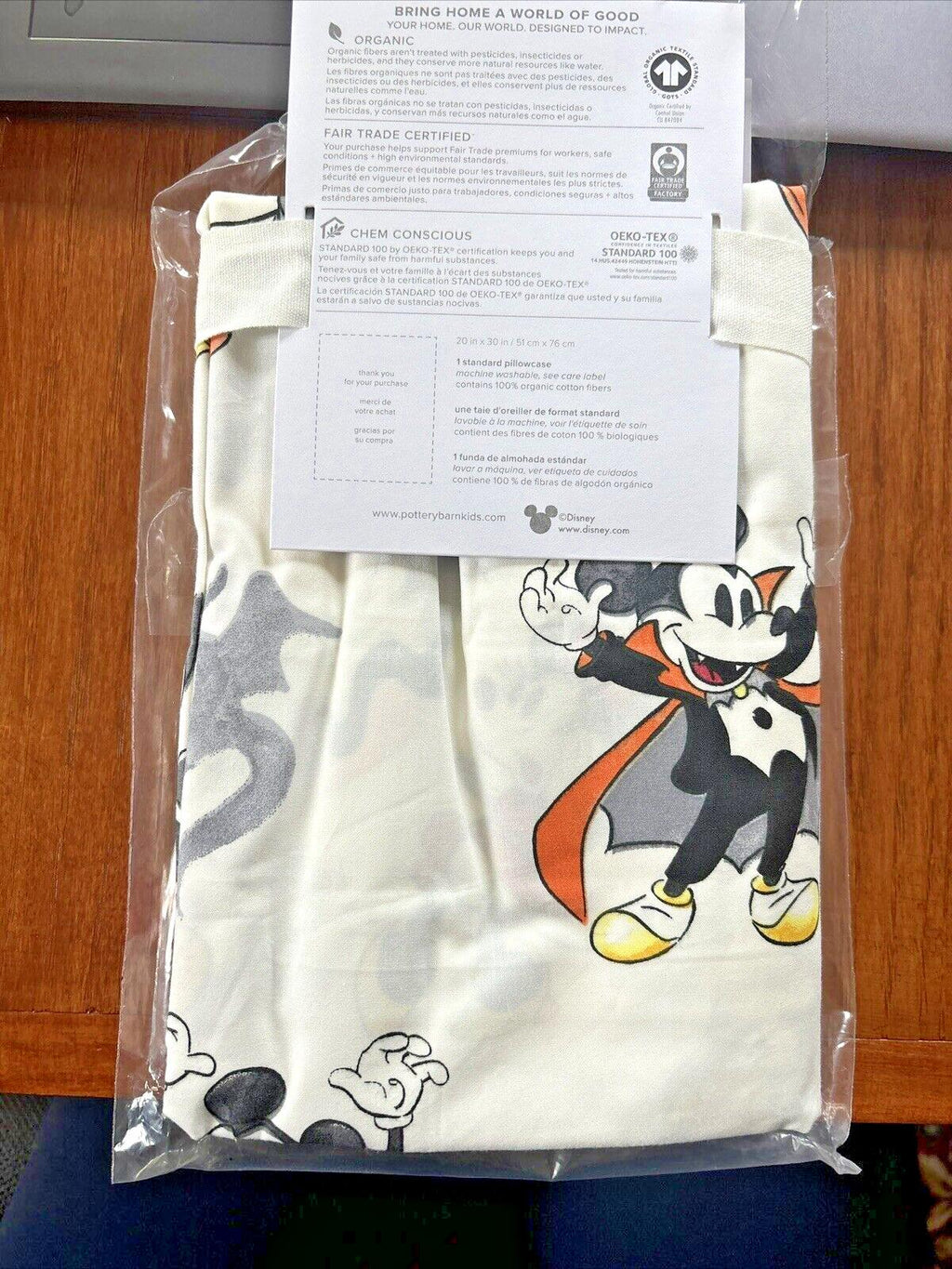 Disney Mickey Mouse Snoopy Pottery Barn Pillowcase + Star Sham Halloween party "