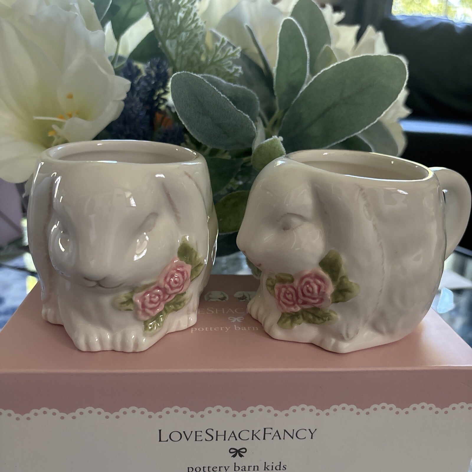 pottery barn Mug Love Shack tea party holiday gift Disney kid bunny Easter SET n