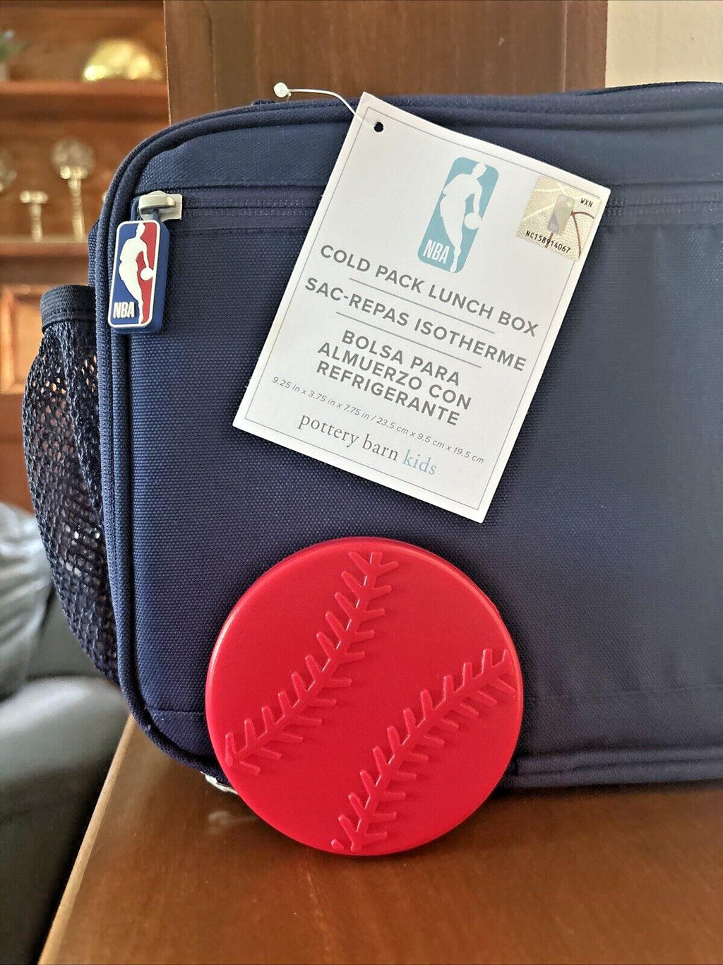 School Pottery Barn NBA BASKETBALL LUNCH BOX Cold Pack Sports Bag HOLIDAY team .