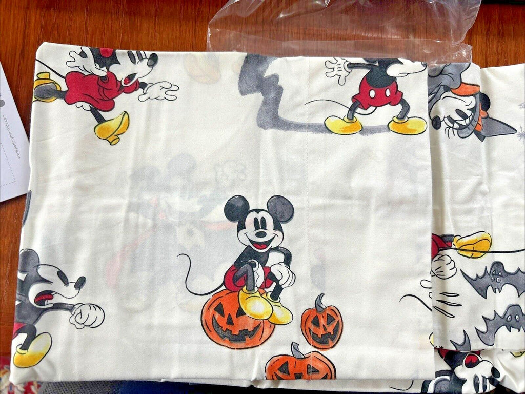 Disney Mickey Mouse Snoopy Pottery Barn Pillowcase + Star Sham Halloween party "
