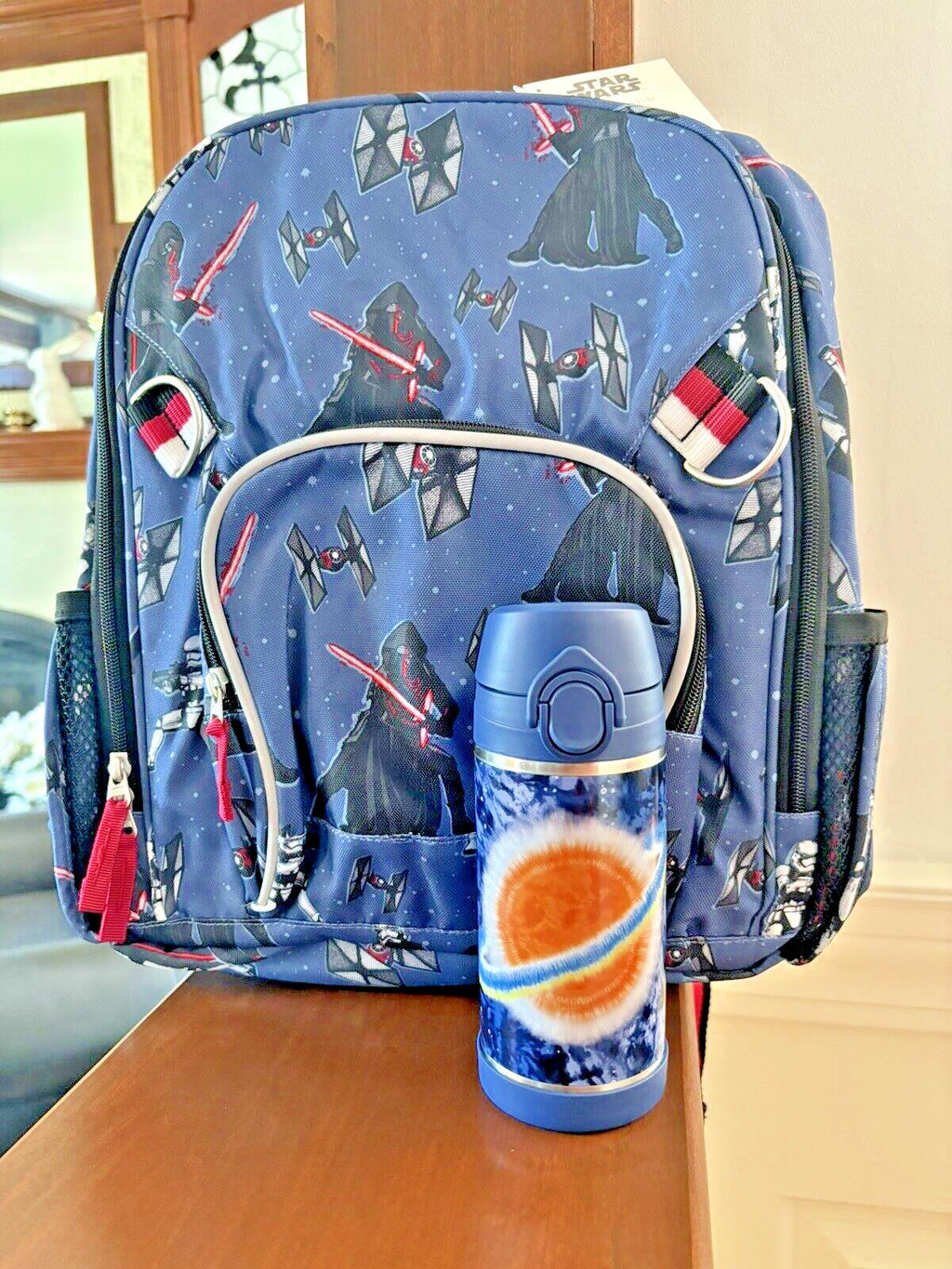Pottery Barn School Disney STAR WARS Kylo Ren BACKPACK +Water travel Bag ?? .