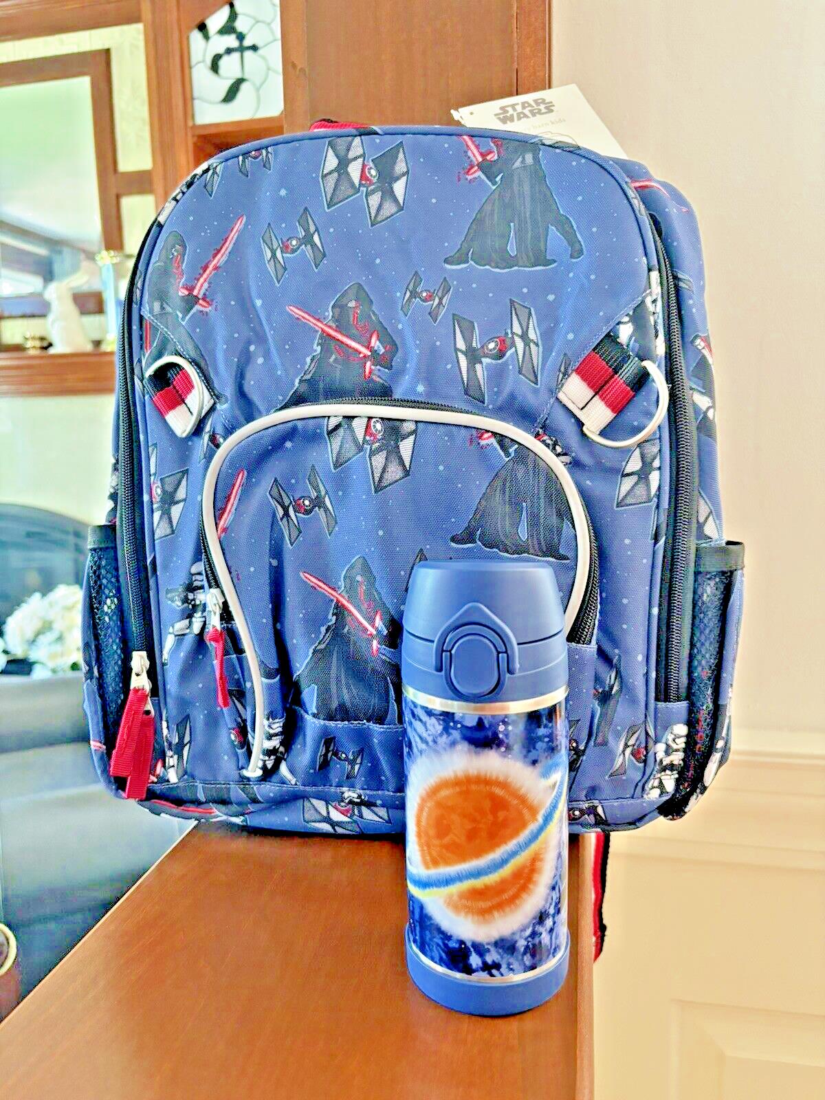 Pottery Barn School Disney STAR WARS Kylo Ren BACKPACK +Water travel Bag ?? .