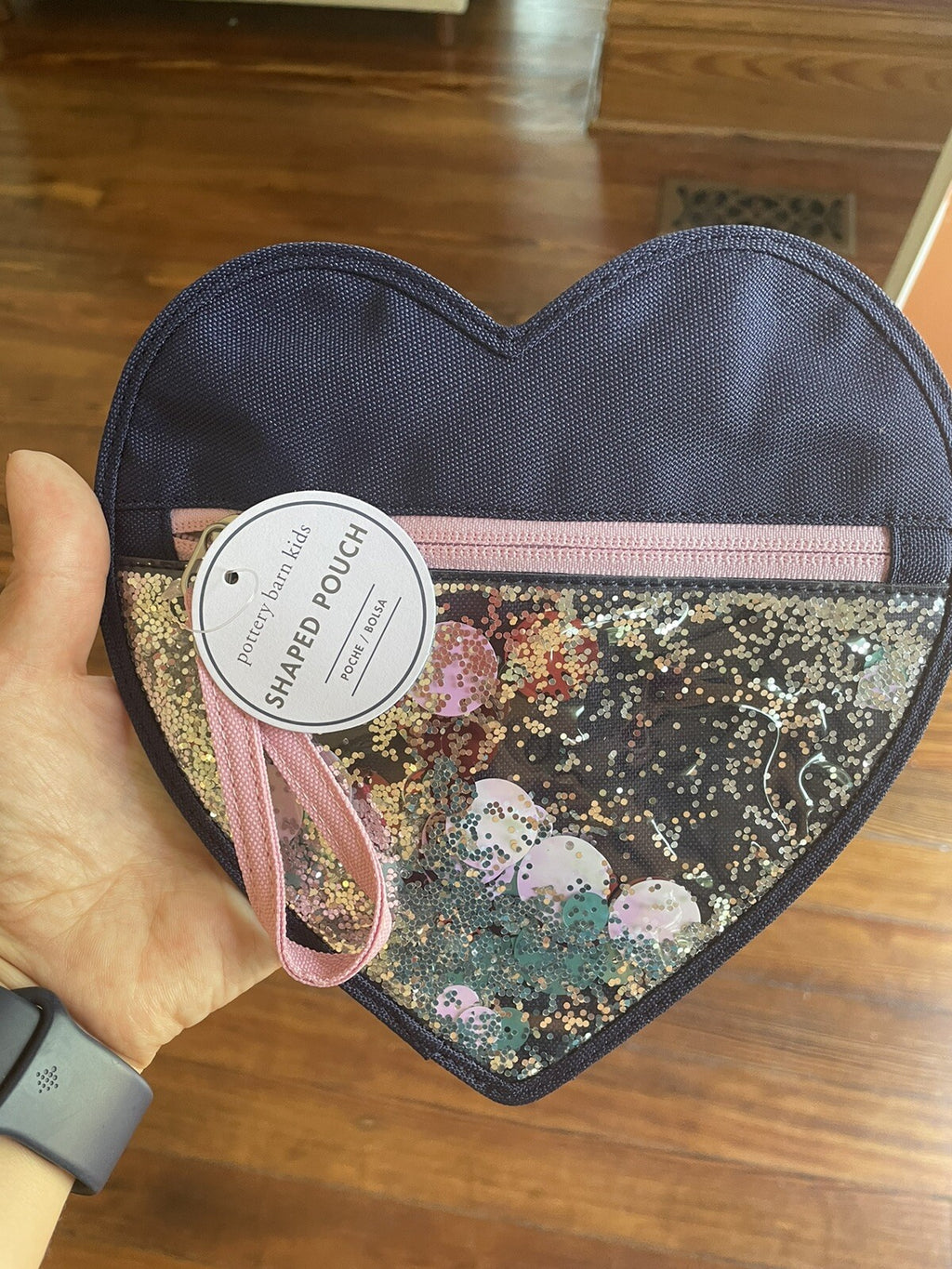 School  Pottery Barn glitter PENCIL CASE + Utensil Set bag rainbow Star Disney ,