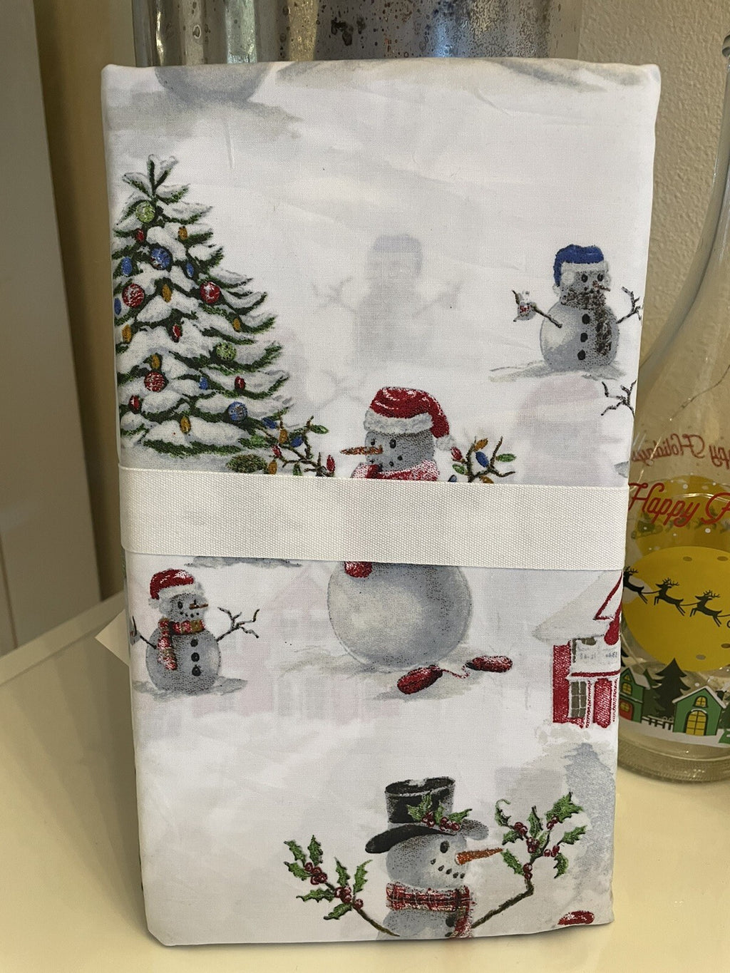 Pottery Barn holiday KING pillowcase Christmas Snowman Kid Winter Disney SET 2 '