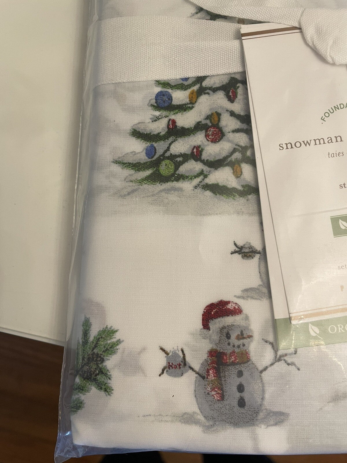 Pottery Barn holiday KING pillowcase Christmas Snowman Kid Winter Disney SET 2 '