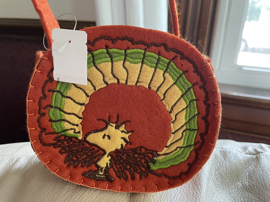 Pottery Barn Snoopy Woodstock Thanksgiving Snack Bag Peanuts Turkey holiday /r