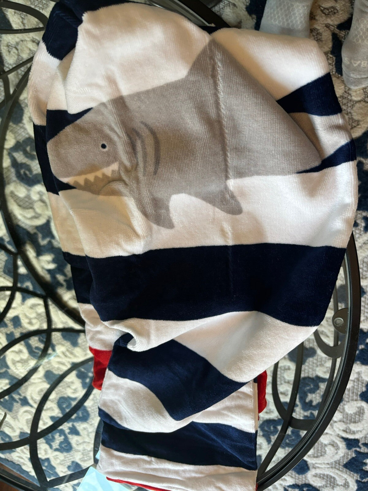 Pottery Barn Disney baby Shark Bath Towel boy school stripe beach pool kids ?? 1
