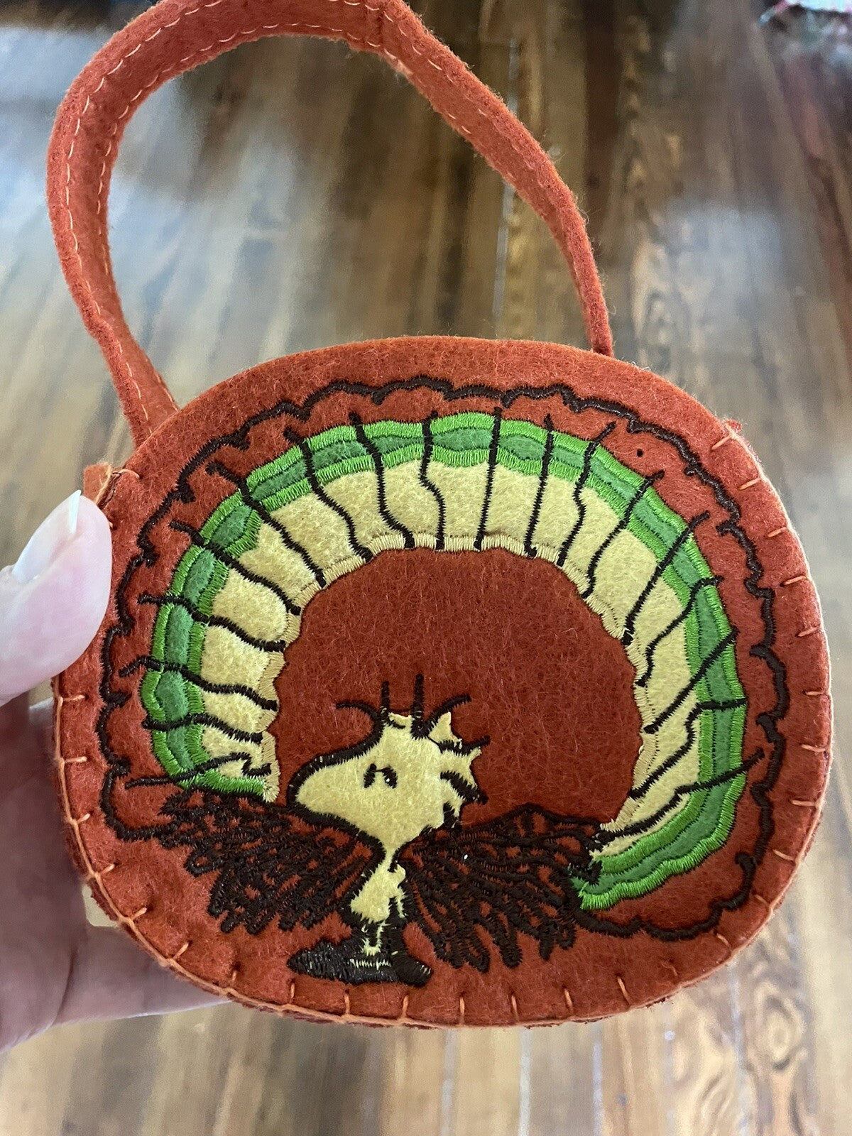 Pottery Barn Snoopy Woodstock Thanksgiving Snack Bag Peanuts Turkey holiday /r