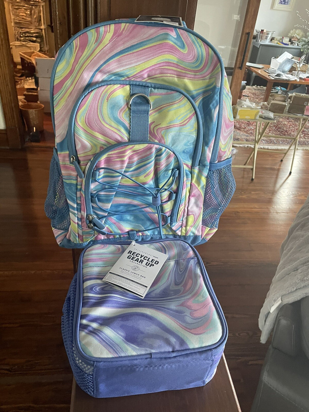 Pottery Barn school DisneY LARGE backpack +Lunch box bag teen holiday gift kid .