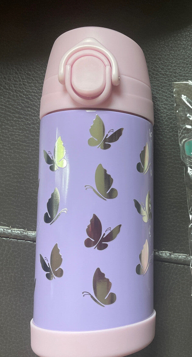 Pottery Barn School Disney rainbow Travel WATER BOTTLE purple girl butterfly?? ,