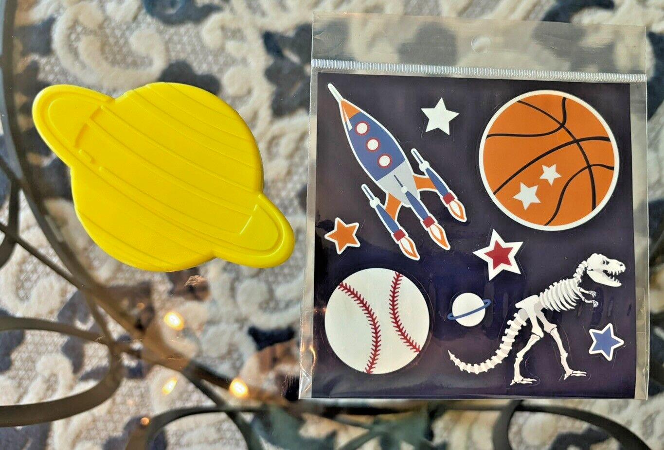 Pottery Barn School Disney Space Baseball Dinosaur boy Set Jurassic set+ ICE?? =