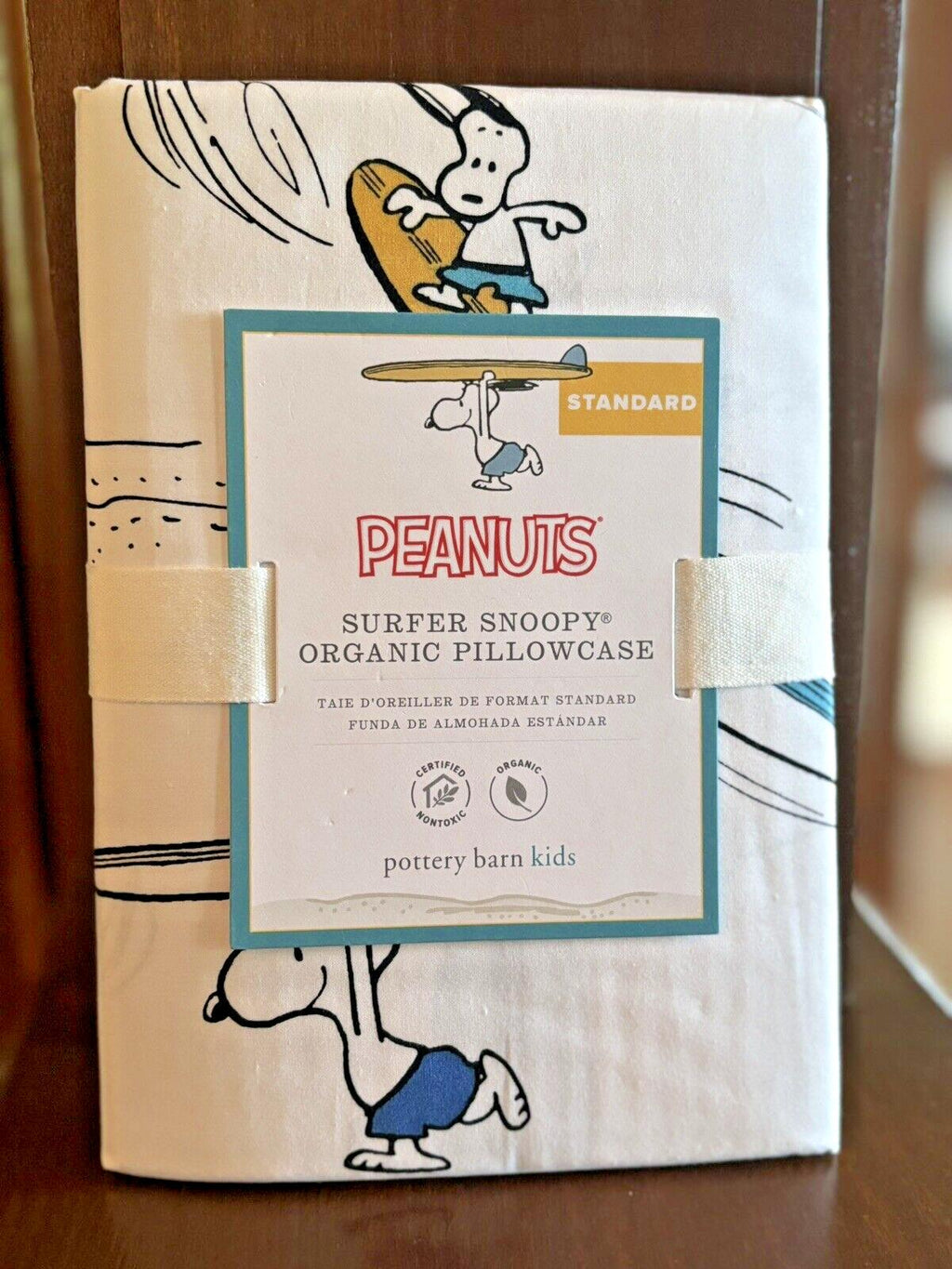 Pottery Barn Snoopy School peanuts Holiday Space Dog Bed pillowcase Gift SET 2 "