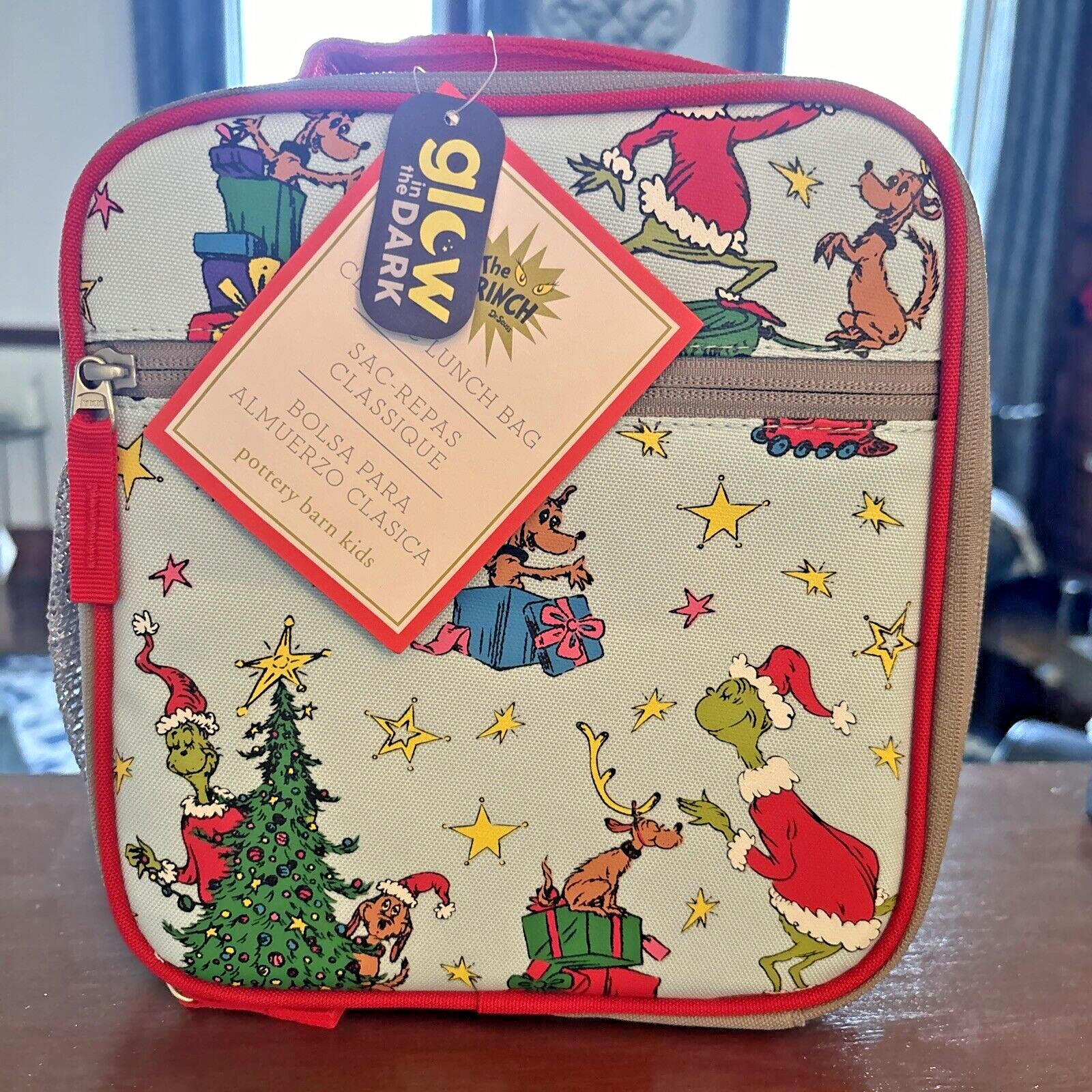 School Pottery barn GRINCH LUNCH BOX BAG space Birthday gift Peanuts holiday -