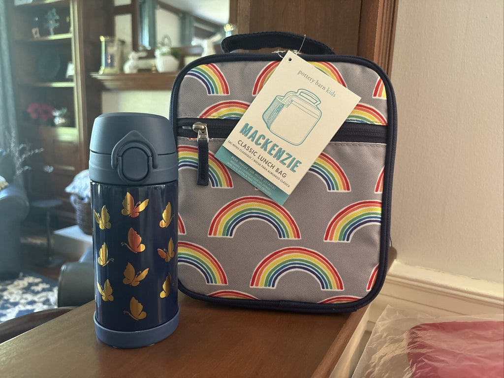 Pottery Barn school LUNCH BOX BAG  Butterfly + Water Bottle Disney Princess ?? /