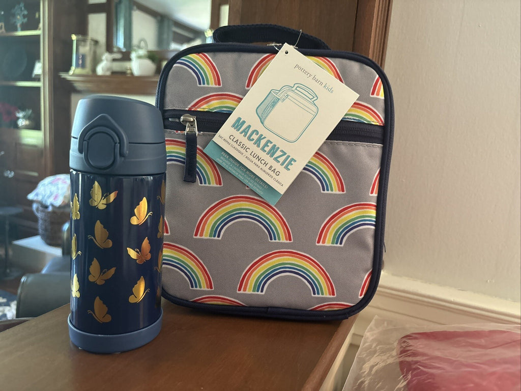 Pottery Barn school LUNCH BOX BAG  Butterfly + Water Bottle Disney Princess ?? /