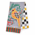 Mackenzie-Childs kitchen hand towel Plaid Cardinal Check Holiday gift birthday