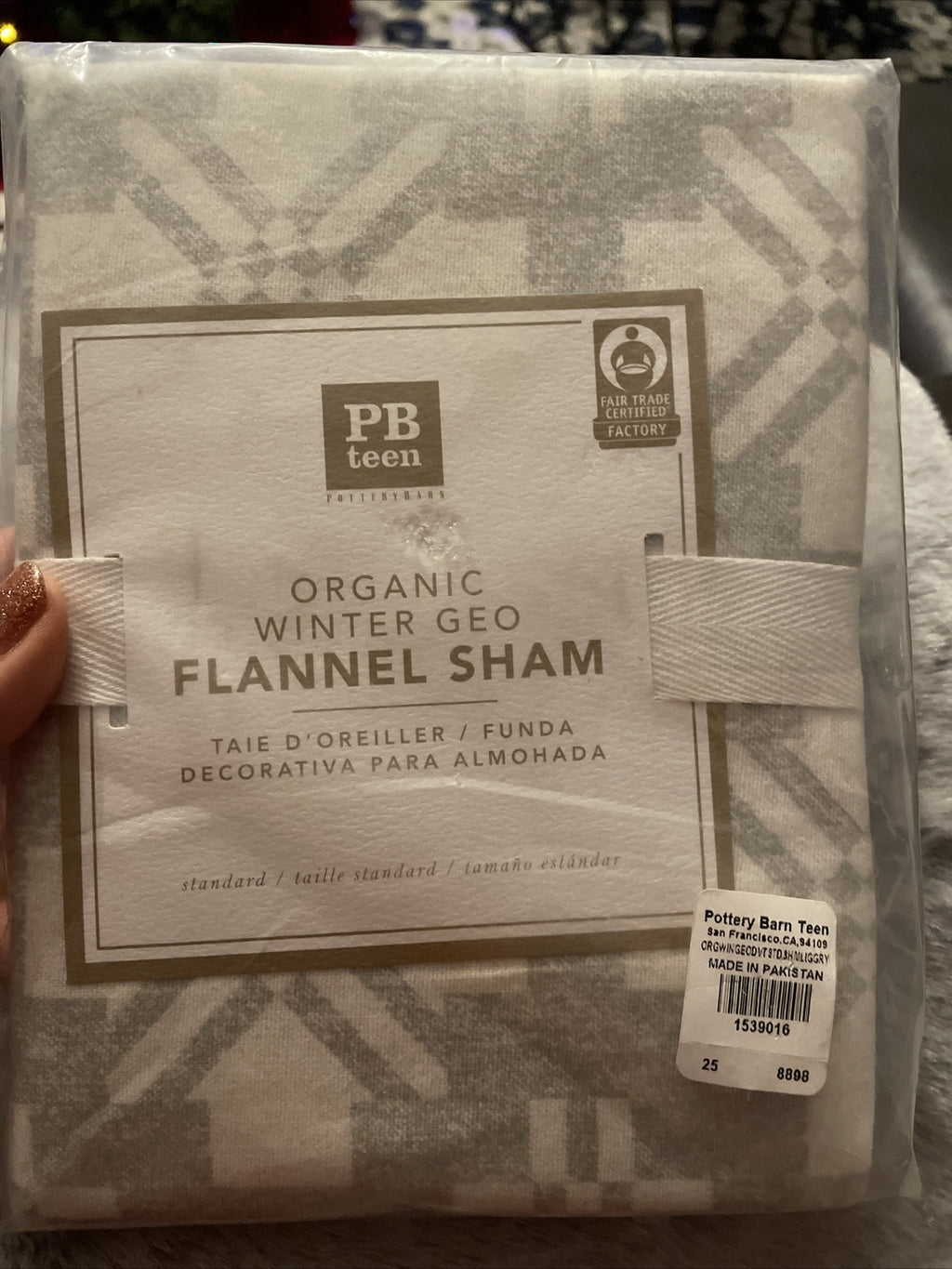 Pottery Barn holiday Pillow Sham cover Christmas Snowflake Gift Party Kids ,