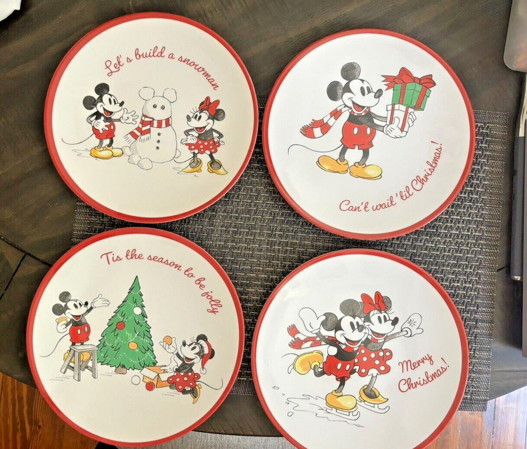 Disney Pottery Barn Mickey Mouse Christmas holiday party Dinner party SET 8 m