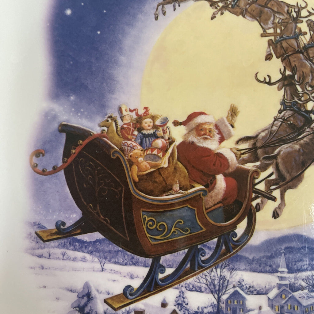 Disney Pottery Barn Christmas Santa Rudolph Plate house holiday Candy Cane -
