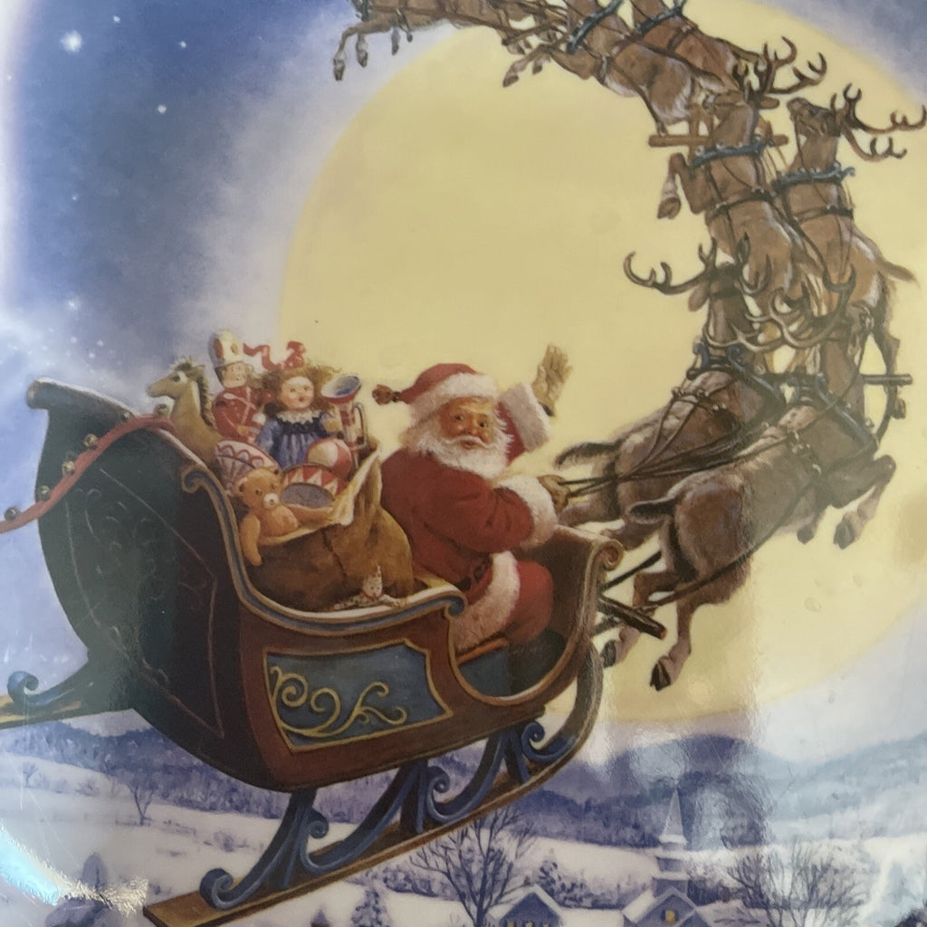 Disney Pottery Barn Christmas Santa Rudolph Plate house holiday Candy Cane -