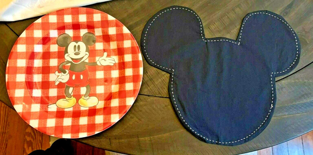 Pottery Barn Mickey Mouse holiday party Dinner Set Plate Mat gift Kid birthday