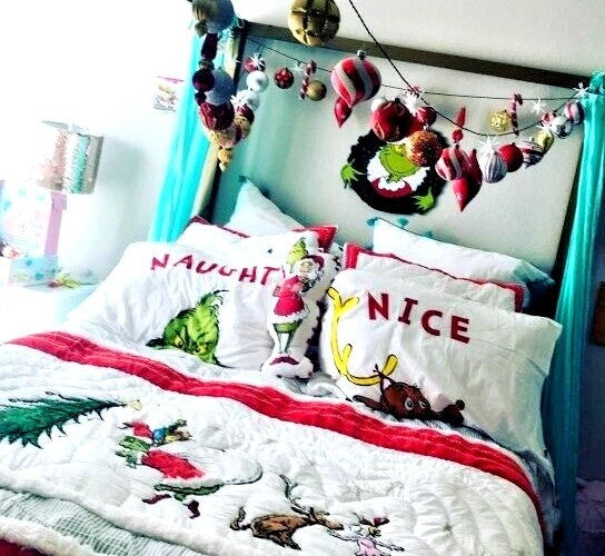 Pottery Barn Grinch Max Holiday Seuss Christmas Gift dog Kid Pillowcase SET 2 '