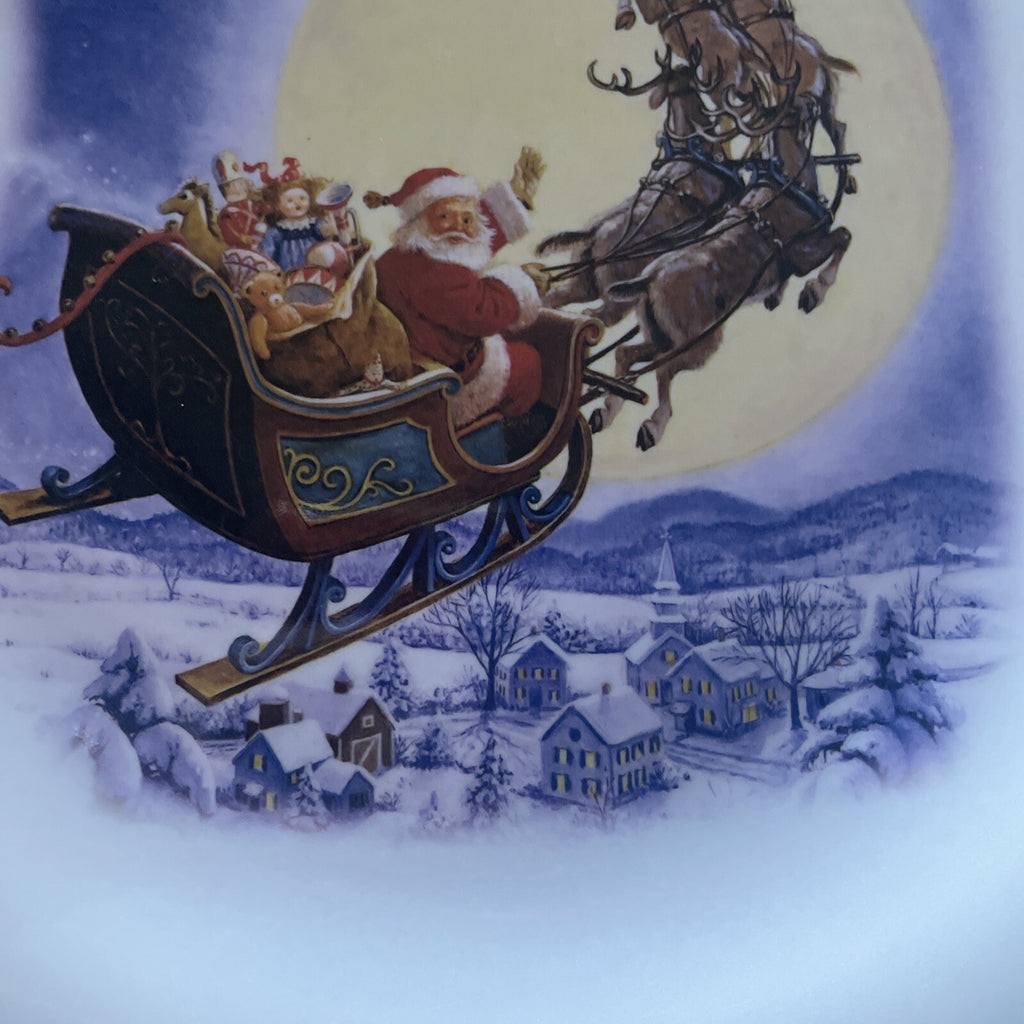 Disney Pottery Barn Christmas Santa Rudolph Plate house holiday Candy Cane -