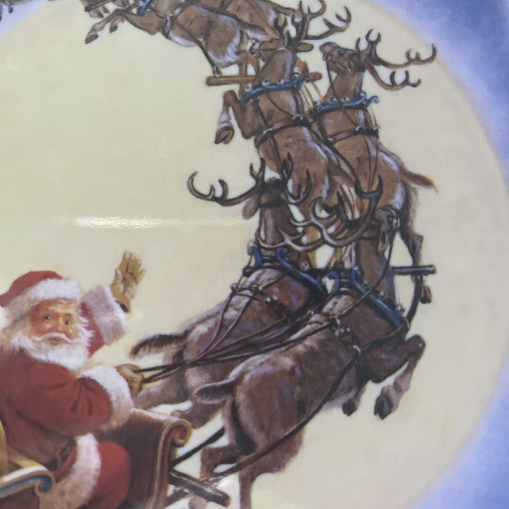 Disney Pottery Barn Christmas Santa Rudolph Plate house holiday Candy Cane -