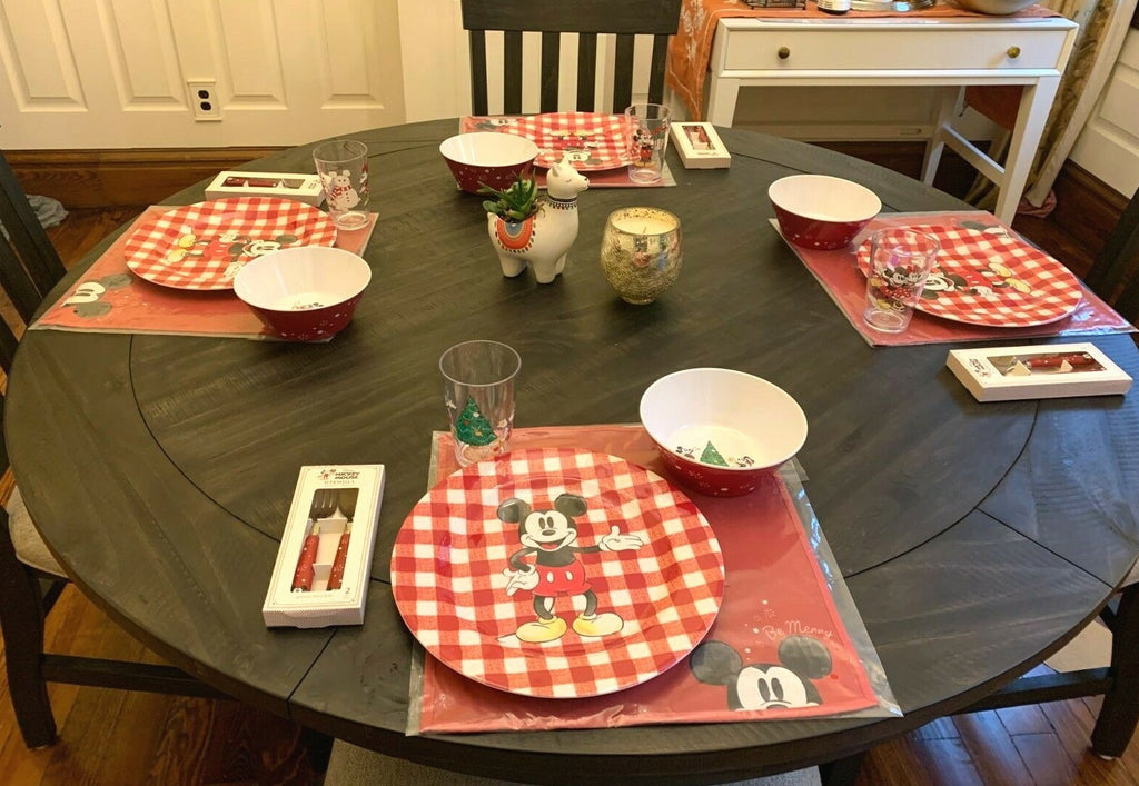 Pottery Barn Mickey Mouse holiday party Dinner Set Plate Mat gift Kid birthday