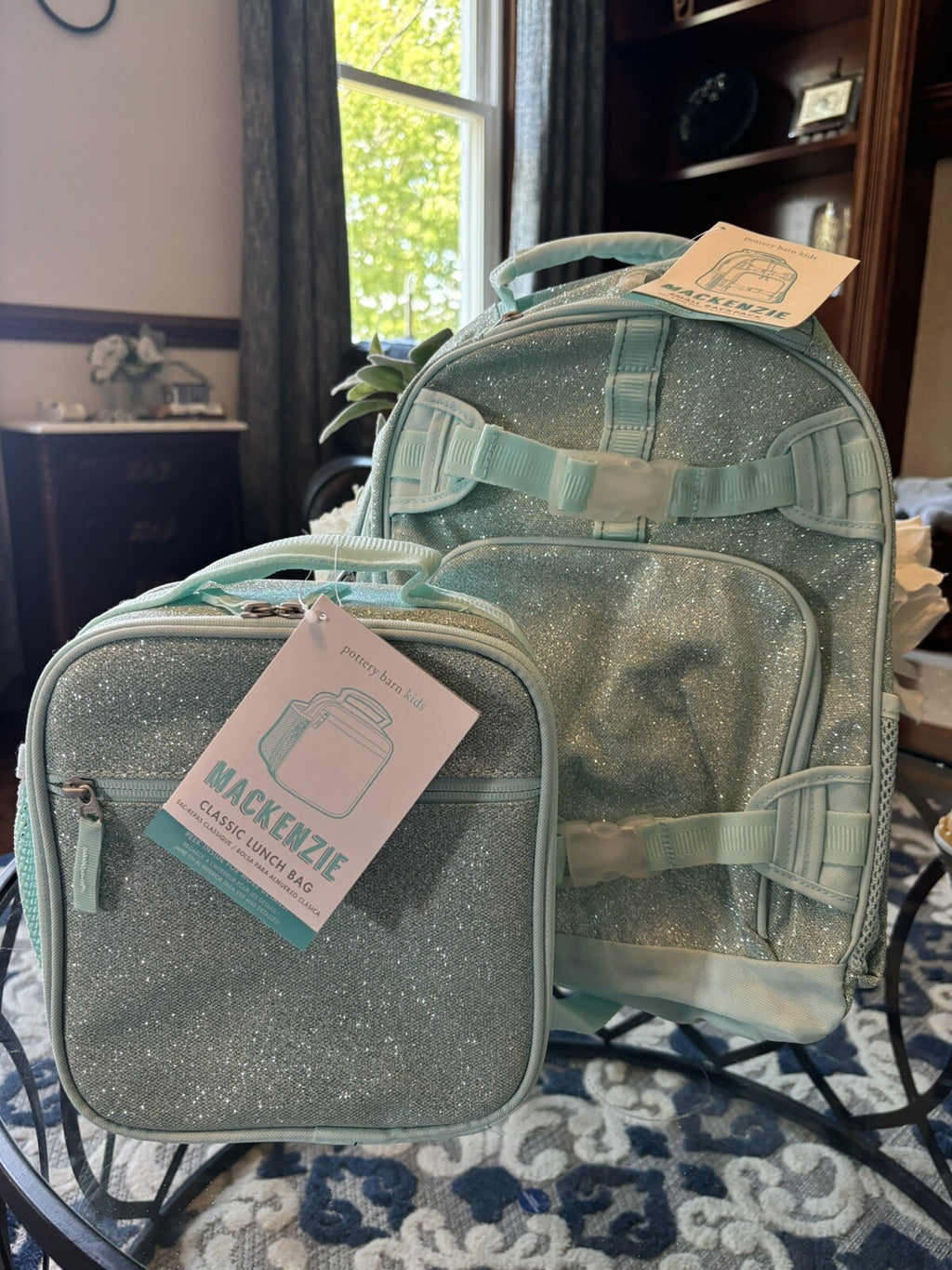 Pottery Barn school Disney Backpack Glitter girl gift princess Frozen travel .