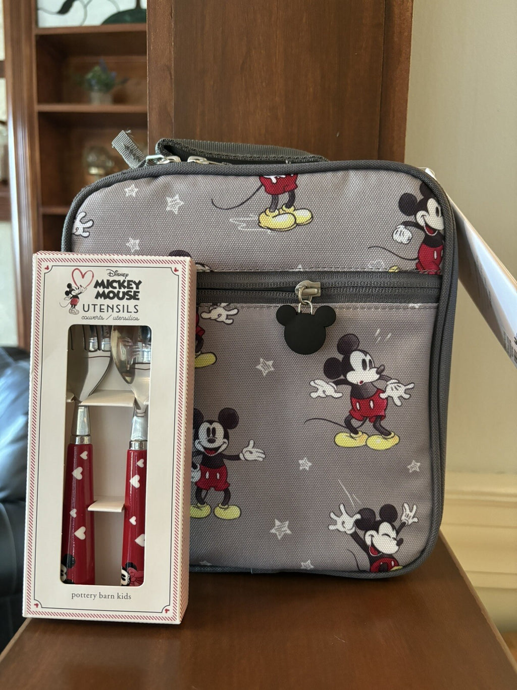 Pottery barn Lunch box MICKEY MOUSE school Utensil Set holiday Disney Birthday h