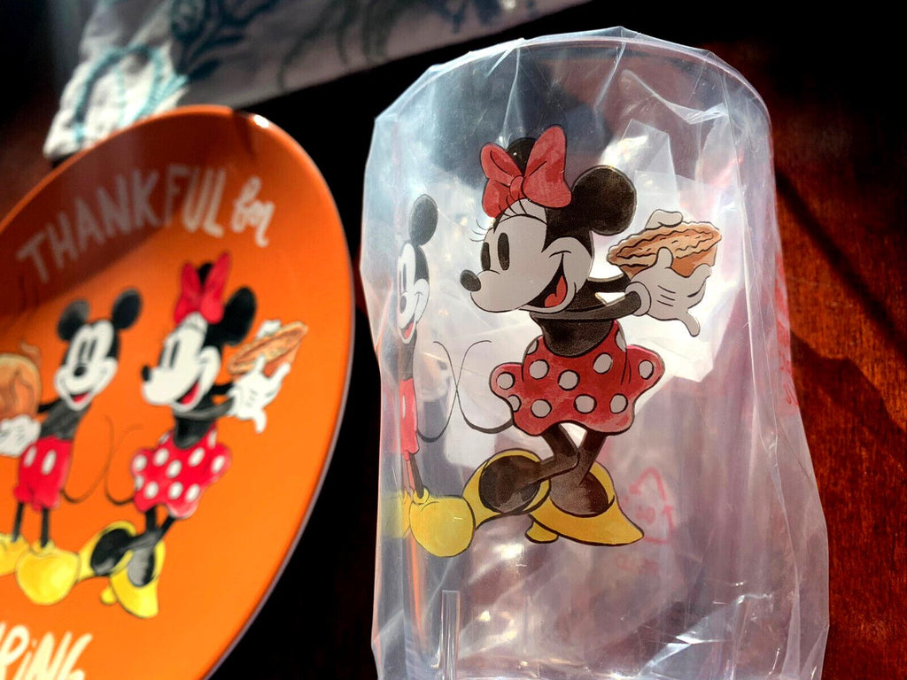 Disney Mickey Mouse holiday Pottery Barn Cup Thanksgiving school kid party SET 2