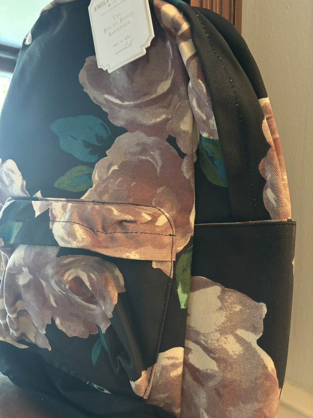 Pottery barn School Floral Large BACKPACK Emily Meritt flower teen bag rainbow .