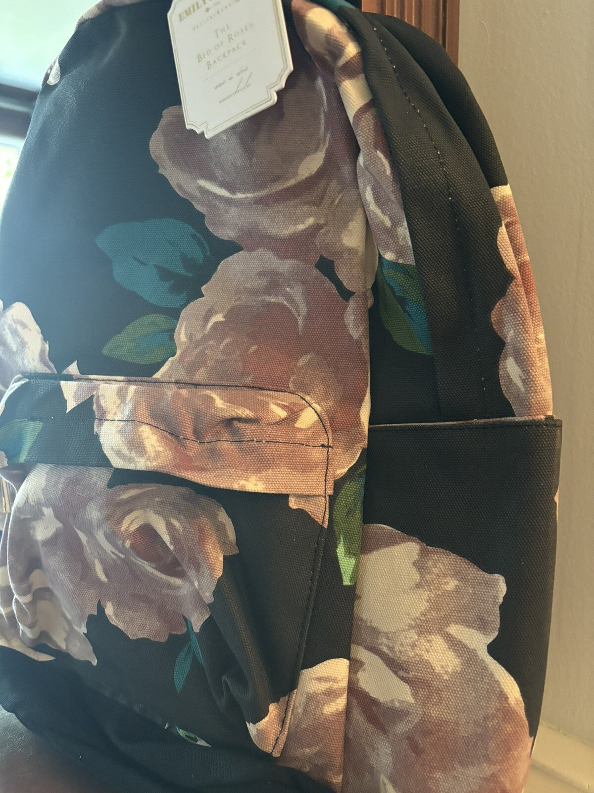 Pottery barn School Floral Large BACKPACK Emily Meritt flower teen bag rainbow .