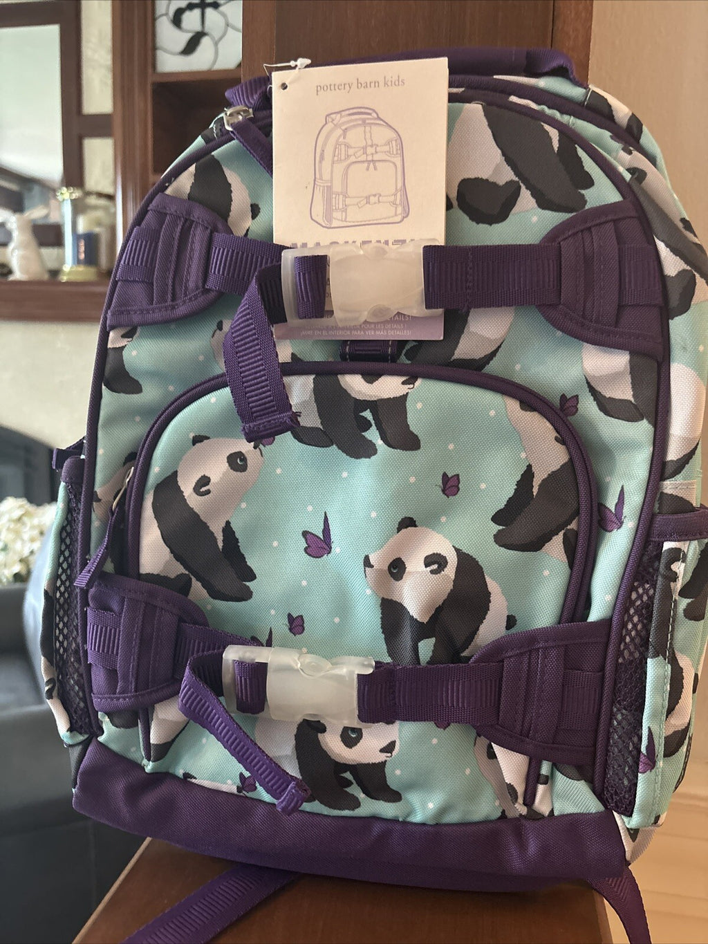 Pottery Barn school Disney  BACKPACK Panda Heart ?? girl TRAVEL Bag gift Holiday