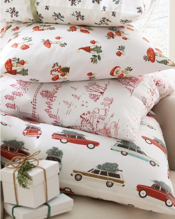 Garnet Hill Car Truck hot wheels Disney Holiday school kid PILLOW Sham new  [