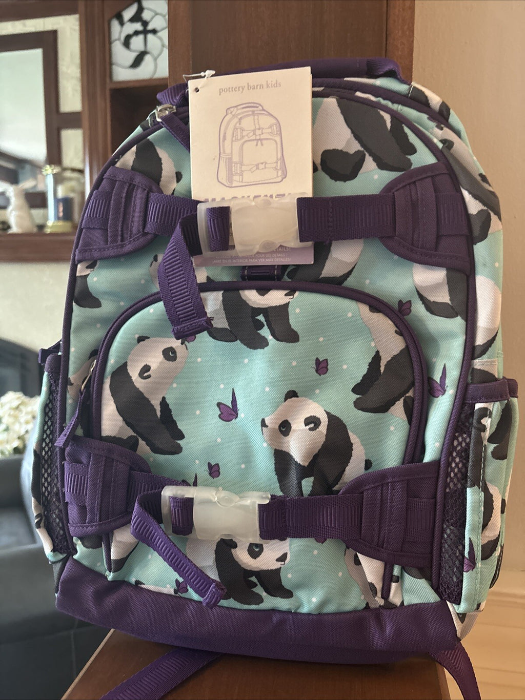 Pottery Barn school Disney  BACKPACK Panda Heart ?? girl TRAVEL Bag gift Holiday