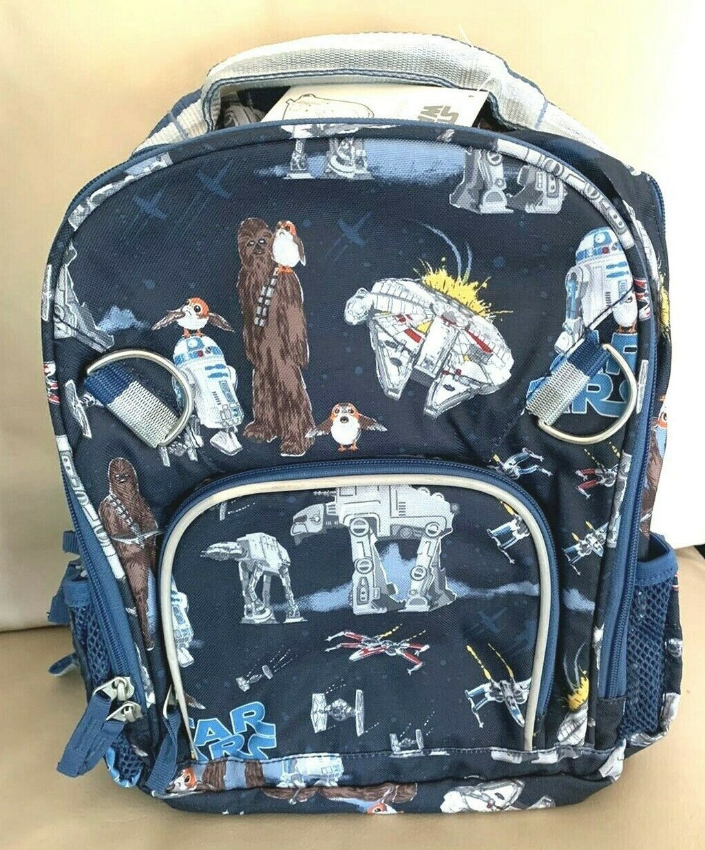Pottery Barn school Disney STAR WARS BACKPACK Solo Travel Bag Mandalorian boy .