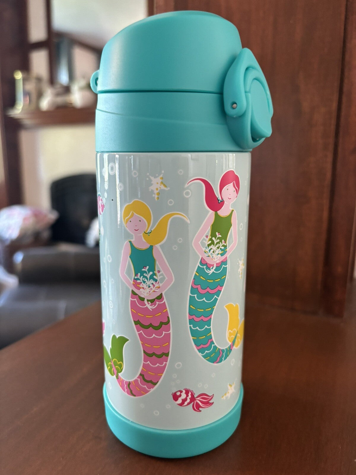 Pottery barn School Disney WATER BOTTLE mermaid princess Gift beach pre-k ,
