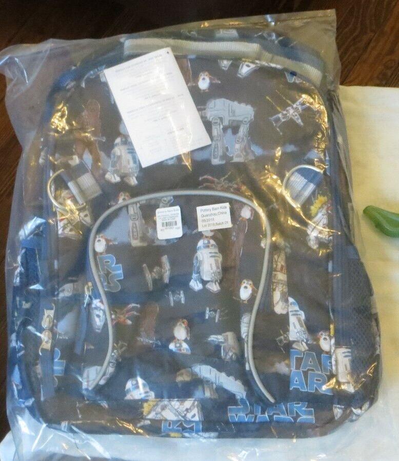 Pottery Barn school Disney STAR WARS BACKPACK Solo Travel Bag Mandalorian boy .
