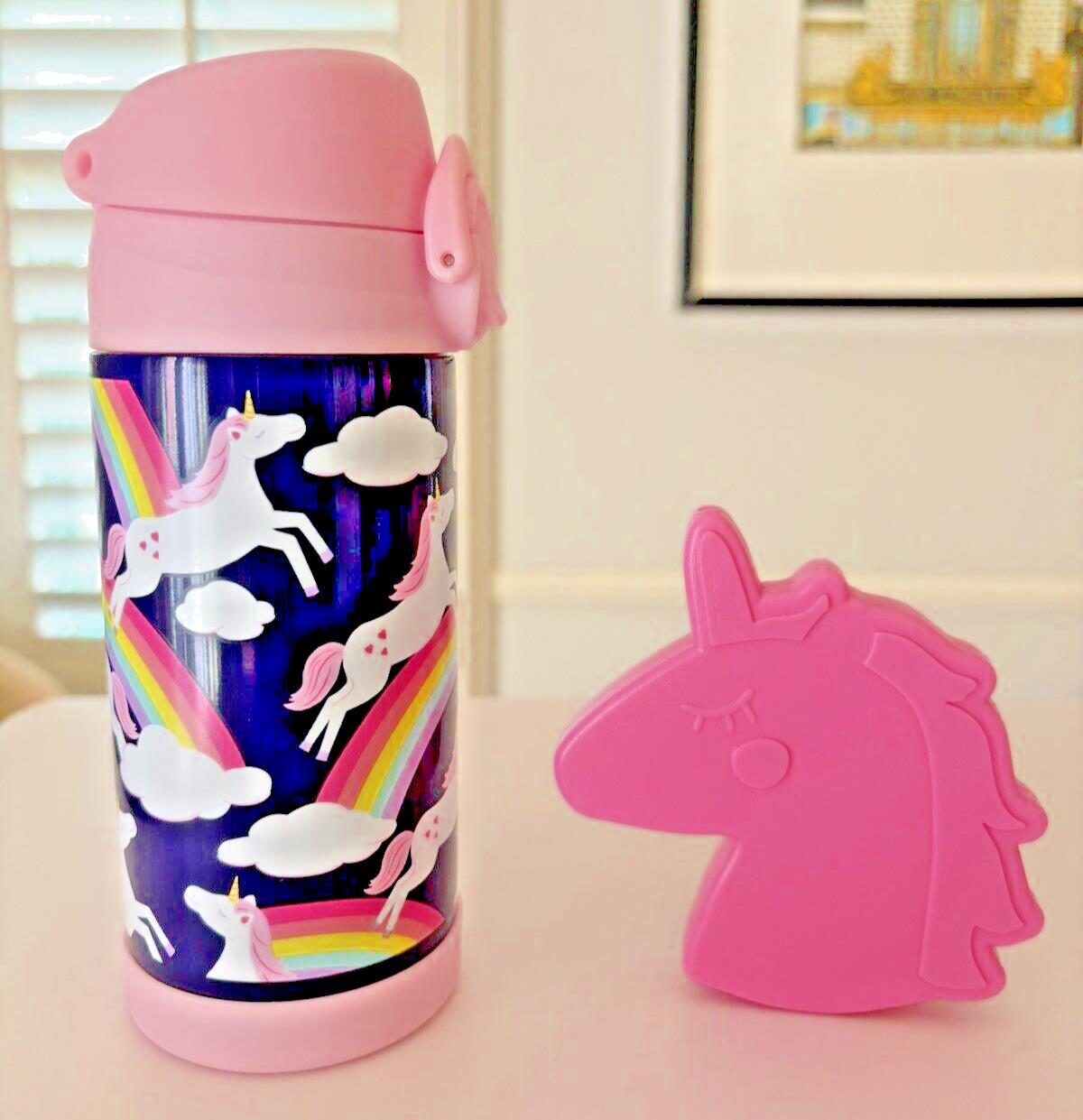 Pottery Barn School Disney Unicorn girl Lunch Rainbow Water Travel BAG pre k =