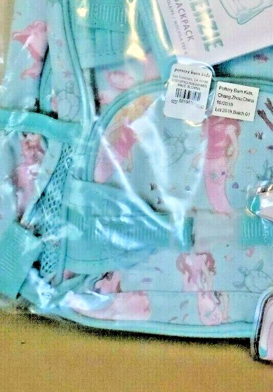 Pottery barn School LARGE BACKPACK Disney Travel bag holiday mermaid belle ?? .