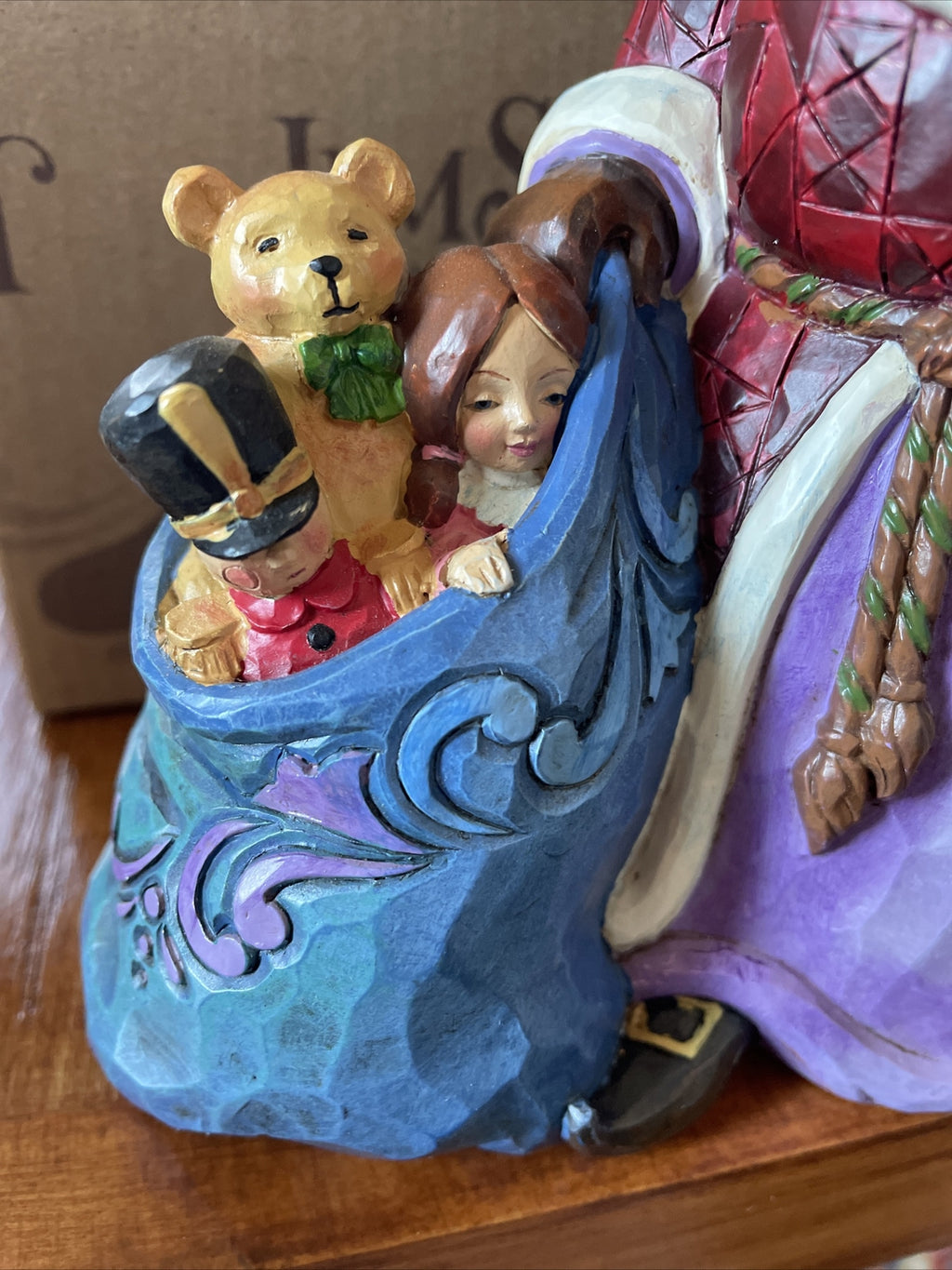 Jim Shore Santa sleigh Disney toy bag figure winter Christmas holiday gift mom h