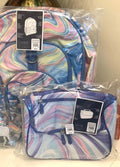 Disney School Pottery Barn LARGE backpack +Lunch bag rainbow princess set ?? .