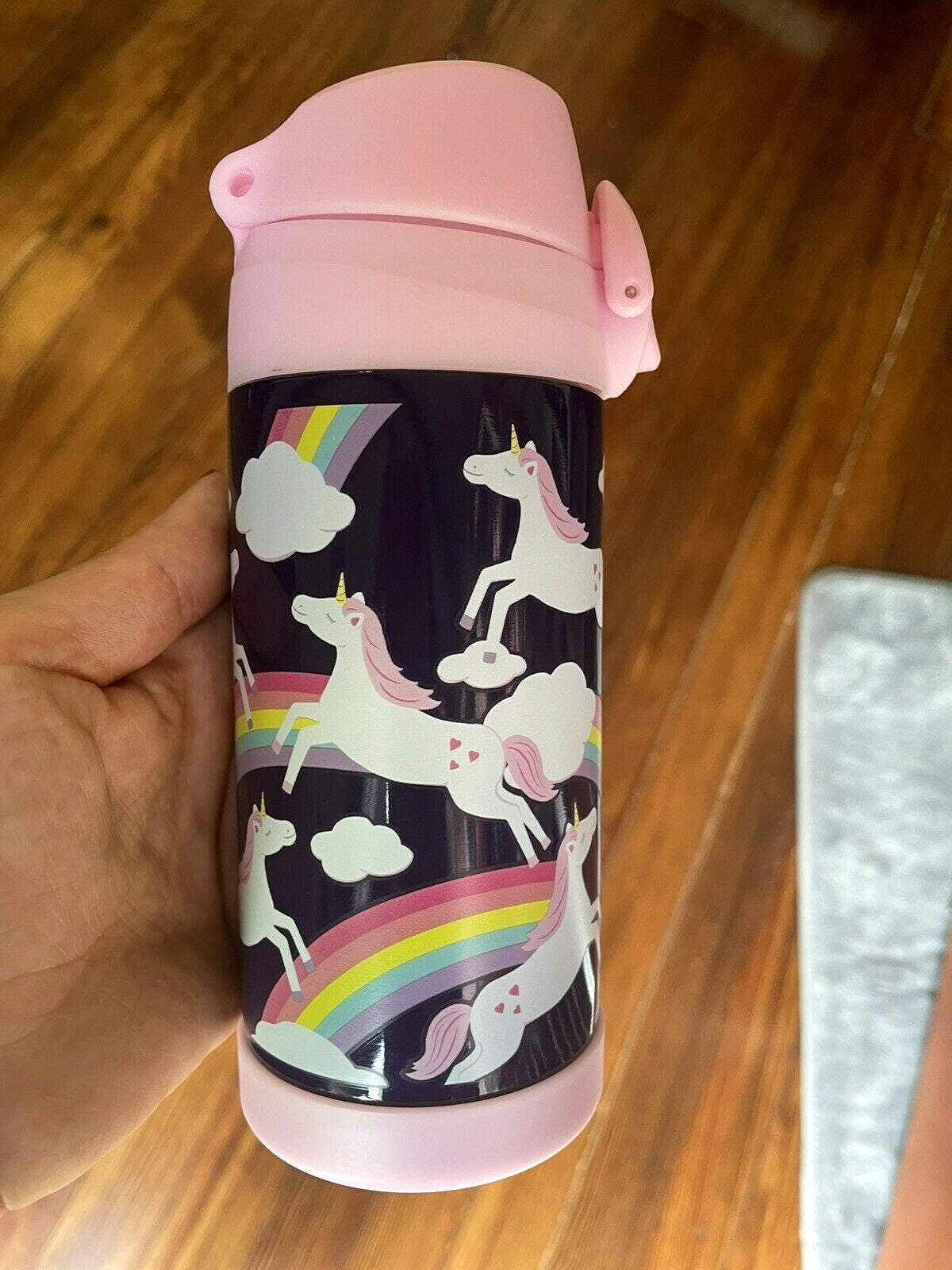 Pottery Barn School Disney Unicorn girl Lunch Rainbow Water Travel BAG pre k =