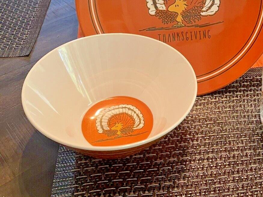 Pottery Barn peanuts holiday party Thanksgiving Disney Snoopy kid Bowl SET 4 [