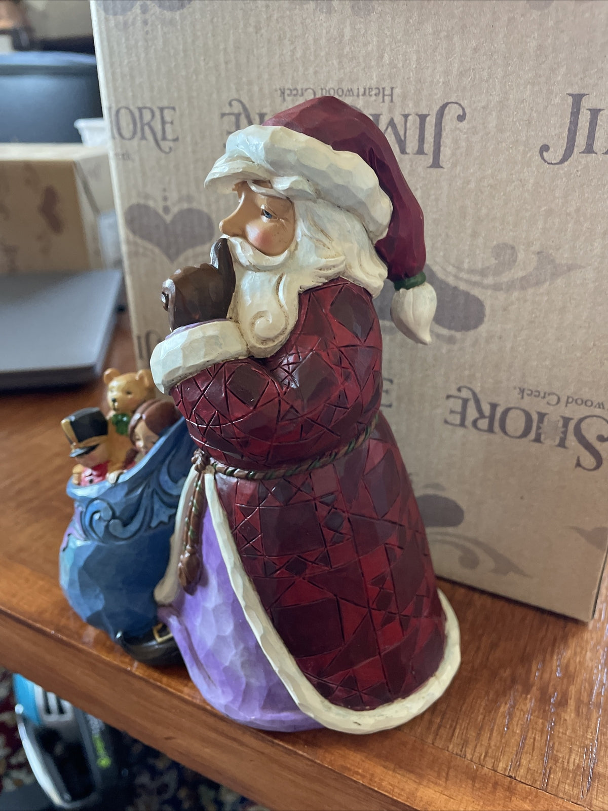 Jim Shore Santa sleigh Disney toy bag figure winter Christmas holiday gift mom h