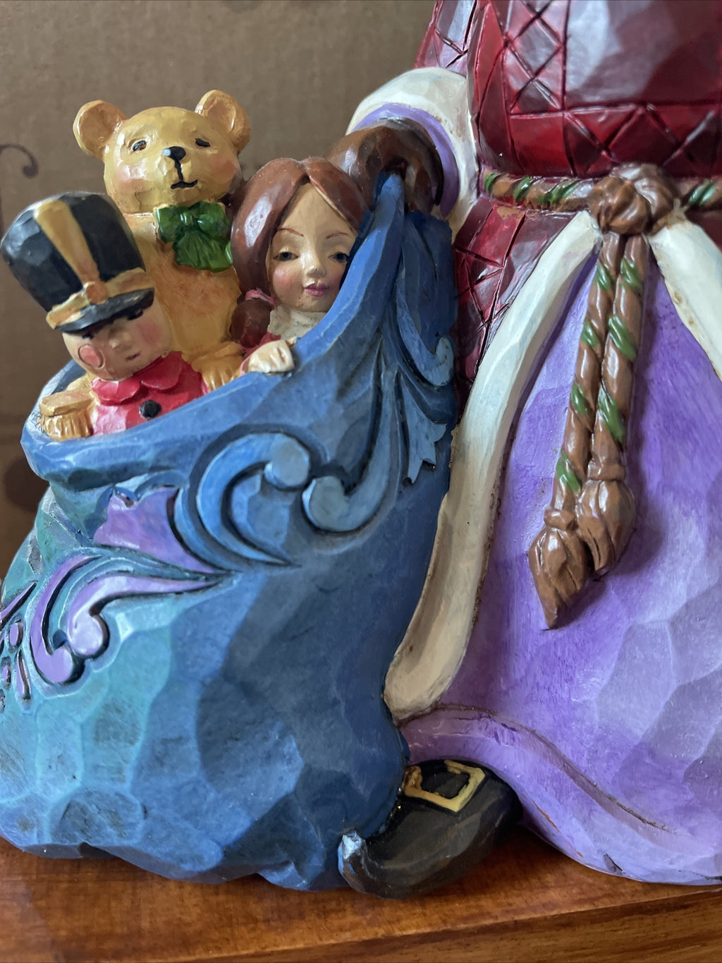 Jim Shore Santa sleigh Disney toy bag figure winter Christmas holiday gift mom h