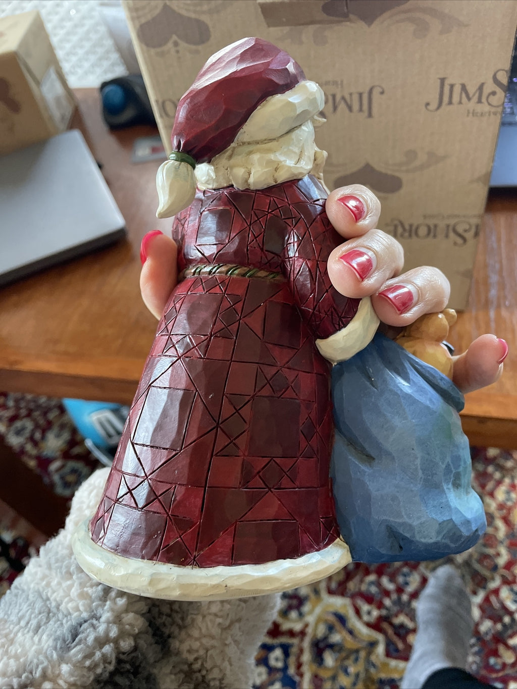 Jim Shore Santa sleigh Disney toy bag figure winter Christmas holiday gift mom h